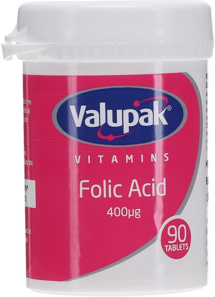 Valupak Vitaminer Kosttilskud Folinsyre 400mg 90 tabletter
