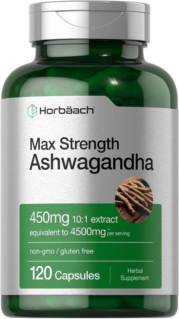 Horbäach Ashwagandha Supplement Note 124; Max Strength