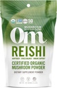OM MUSHROOM SUPERFOOD Reishi Organic Mushroom Powder, 3.5 Ounce, 50 Servering, Adaptogen, Stress & immunforsvar, Superfood Mushroom supplement