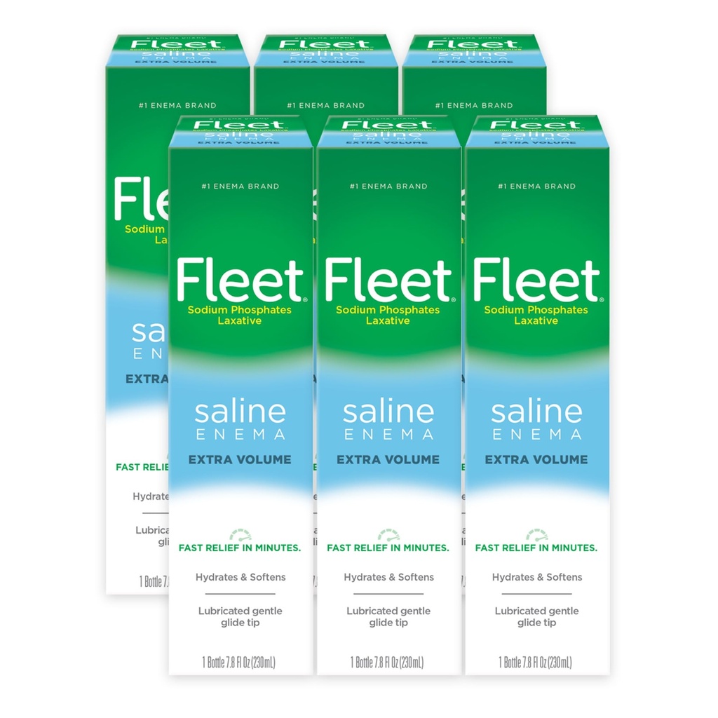 Fleet Laxative Saline Enema, 7, 8 Fl Oz (pakning med 6)