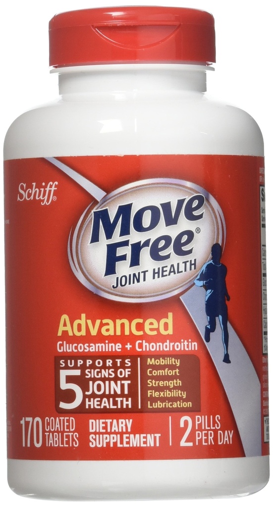 Schiff Move Free Joint Health Dietary Supplement, Advanced Glucosamin Chondroitin 170 tabletter