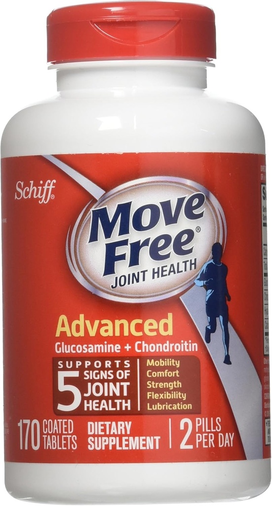 Schiff Move Free Joint Health Dietary Supplement, Advanced Glucosamine Chondroitin 170 Tablets