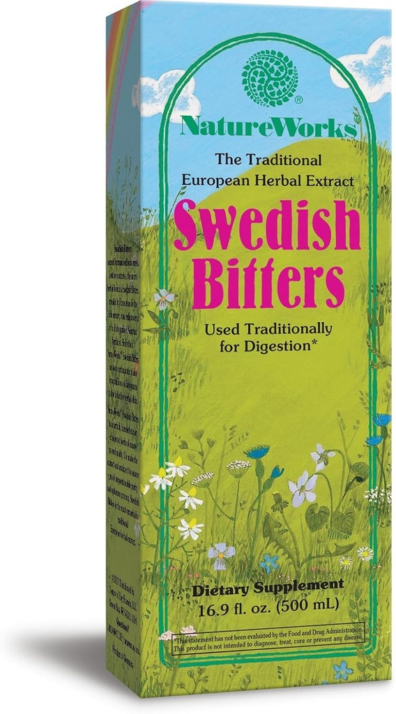 Nature 's Way NatureWorks Swedish Bitters, Traditional European Herbal Extract, 16.9 Fluid Ounce