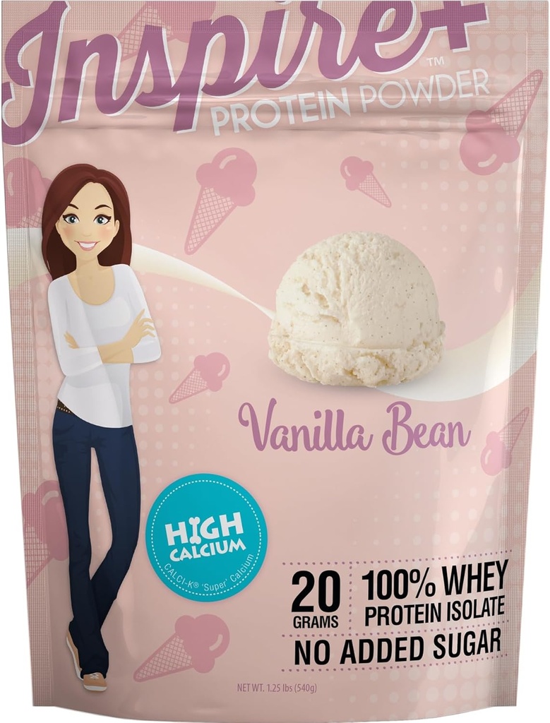 Bariatric Eating Inspire Vanilla Bean 20g Whey Protein Isolere pulver med calcium
