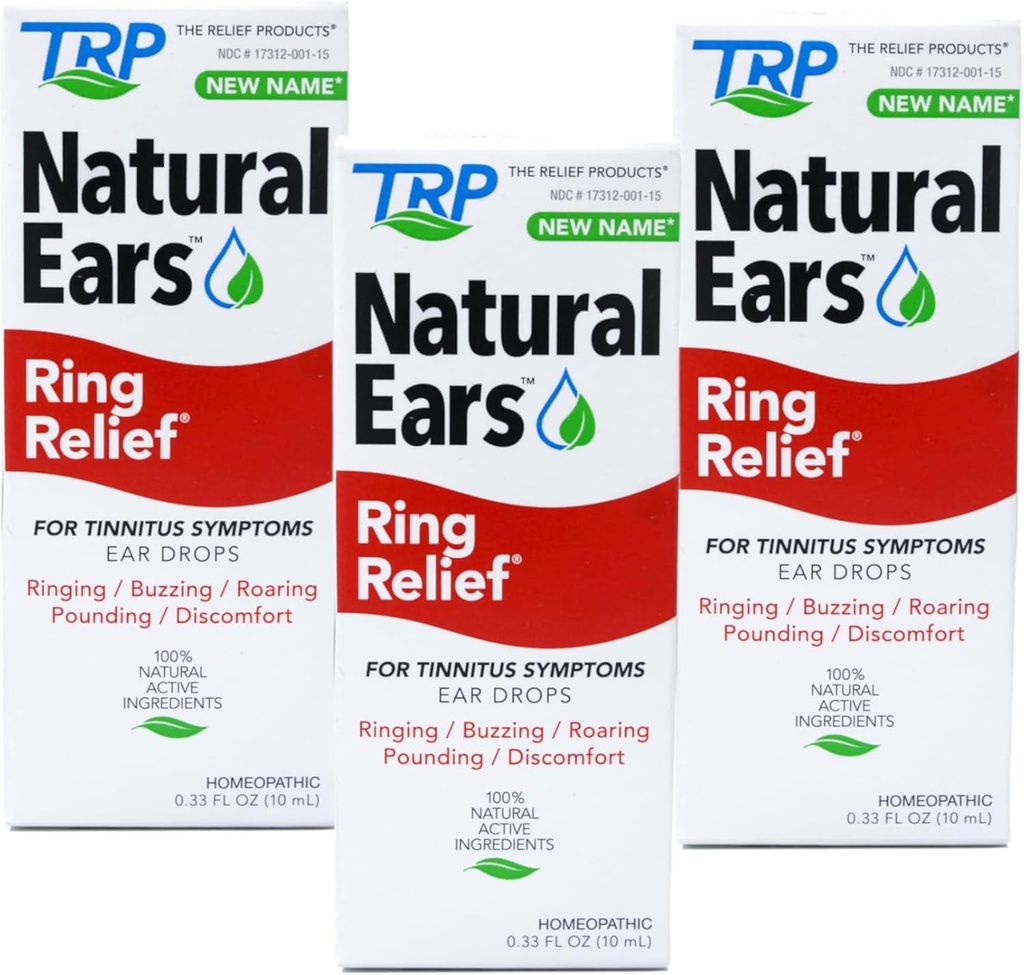 Ring Relief Homøopatiske Øredråber - 0, 33 OZ, pakning med 3 stk.