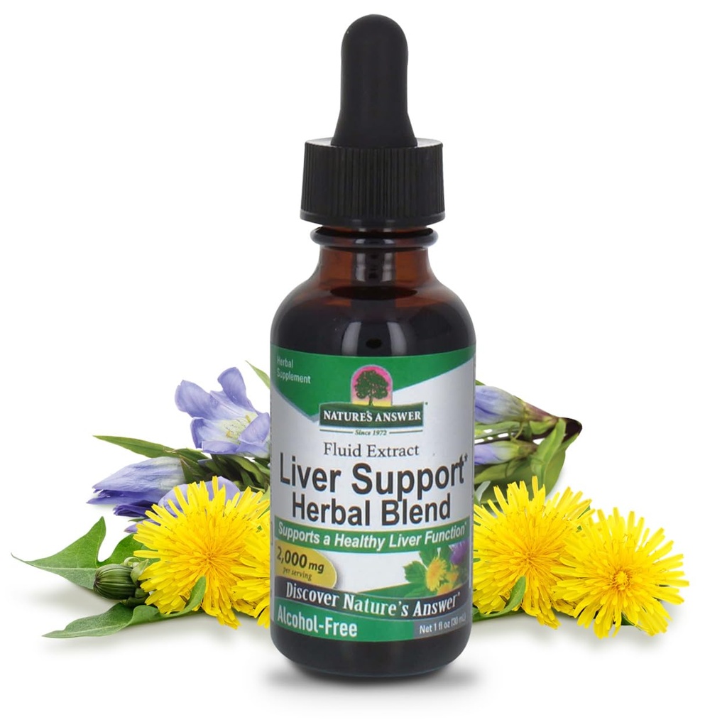 Naturens svar Alkohol- Gratis leverstøtte, 1- Fluid Ounce Measures 124; fremmer sund leverfunktion Measures 124; Natural Cleaner & Detoxifier Measures 124; Støtte samlet sundhed