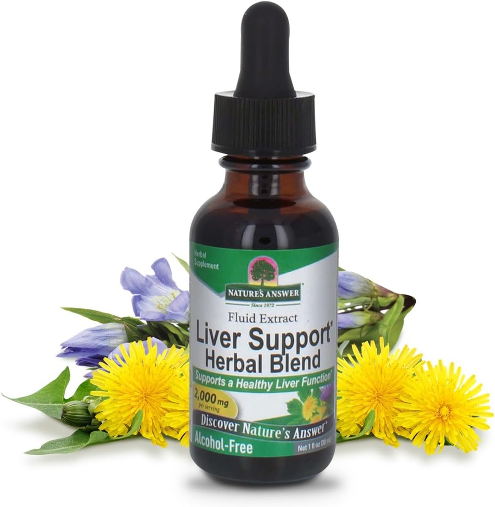 Naturens svar Alkohol- Gratis leverstøtte, 1- Fluid Ounce Measures 124; fremmer sund leverfunktion Measures 124; Natural Cleaner & Detoxifier Measures 124; Støtte samlet sundhed