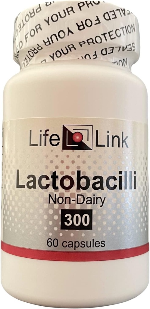 LifeLink Lactobacilli Complex 124; 10 Millioner CFU = 124; 60 Kapsler = 124; Mikrobiome Support, Sund Tågebevægelse = 124; Gluten Free & Non- GMO = 124; Lavet i USA