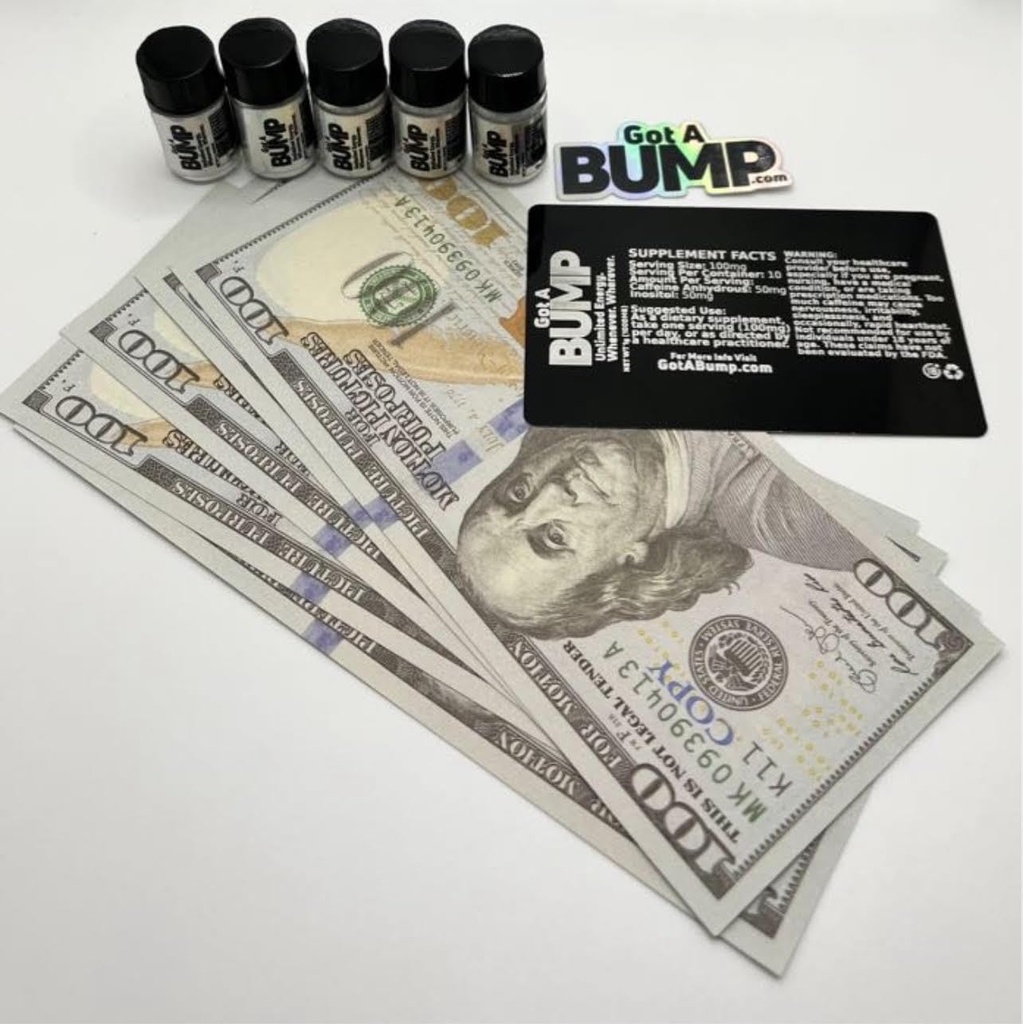 Har en Bump ™ - 1g Container (500mg koffein Per Hætteglas) (Starter Bundle)