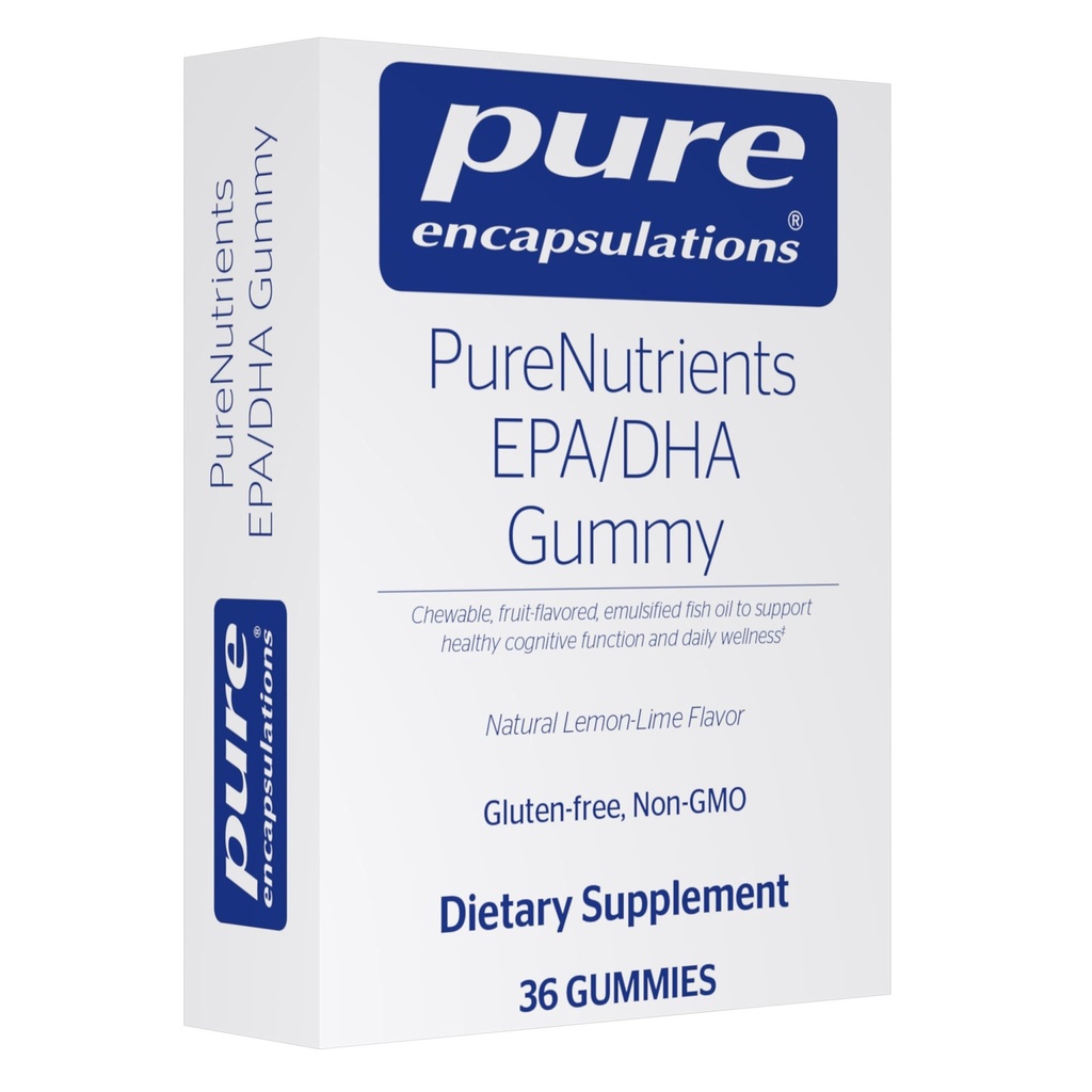 Pure indkapslinger PureNutrients EPA / DHA Gummy Note 124; Gummy Soft Chew til støtte sund kognitiv funktion og daglig wellness