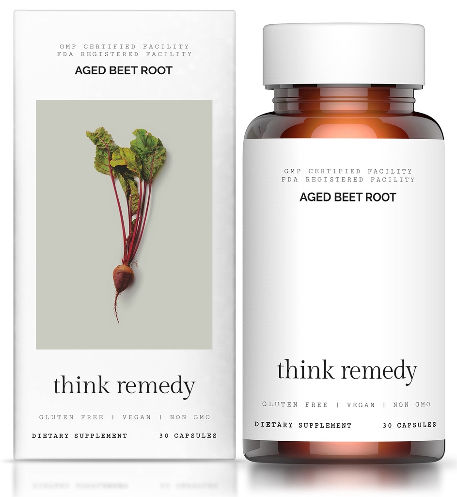 Lagret Beet Root Kapsler - Beet Pills til Stamina - Økologisk Beet Root Powder - Nitrooxid Supplement - Nitrate No Sugar - 30 Kapsler - Beet Root Supplement - Super