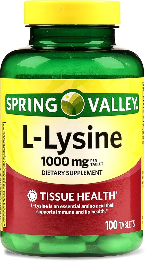 Spring Valley - L- Lysin 1000 mg, 100 tabletter