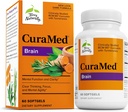 Terry naturligt CuraMed Brain - Kosttilskud Klarhed & Fokus - Hjernetilskud med Curcumin & Gurkemeje Essential Oil to Aid Concentration - 60 Softgels