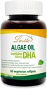 Lovita Algae Oil, Plant Based DHA Alternativ til Fish Oil, Vegan Omega 3 med DHA 200 mg, 60 Vegetar Softgels
