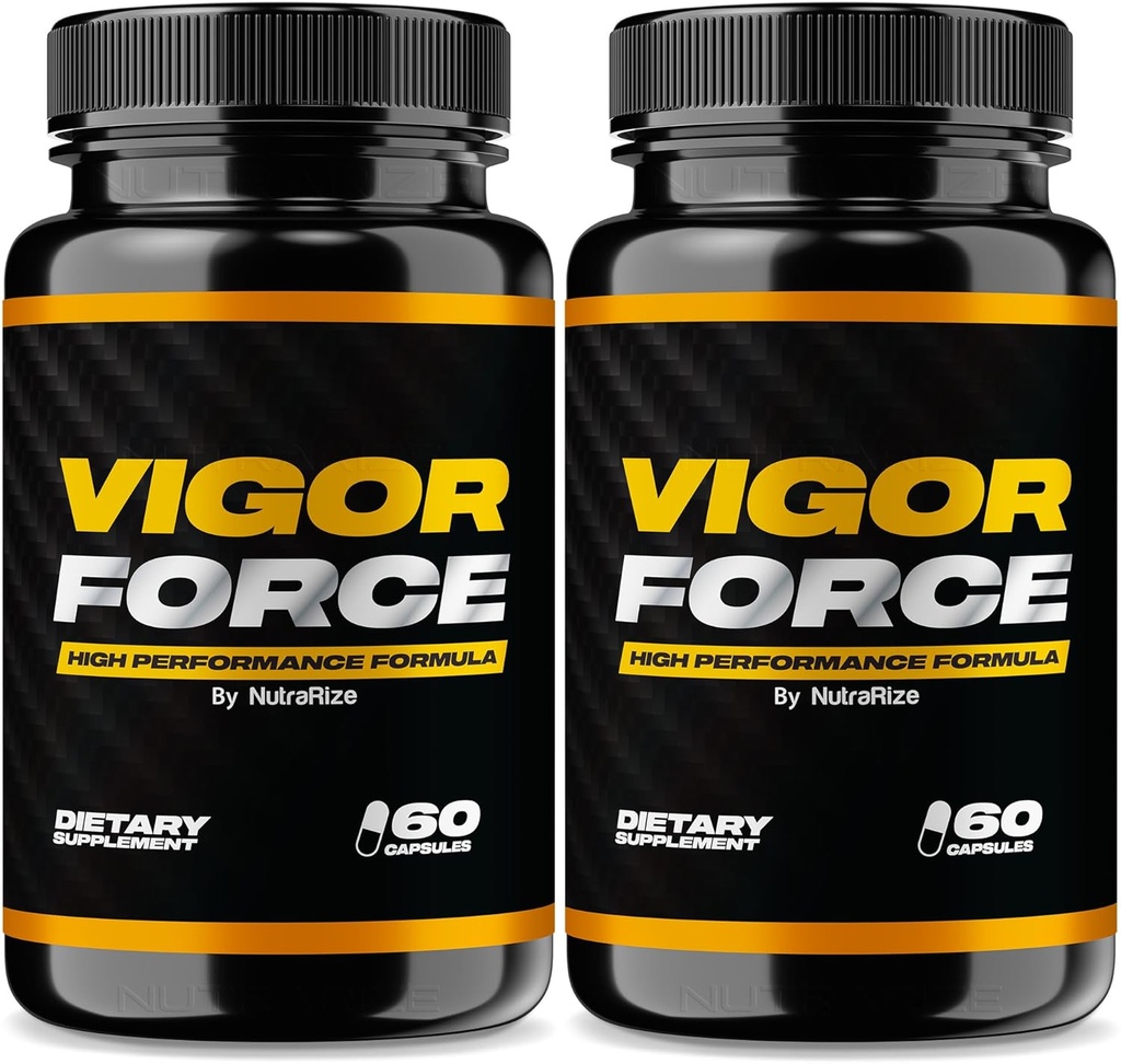 NutraRize (pakke af 2 Vigor Force for mænd, høj ydeevne mandlige kapsler, alle naturlige kost supplement til total sundhed og velvære, officielle piller 50 anmeldelse (120 kapsler)