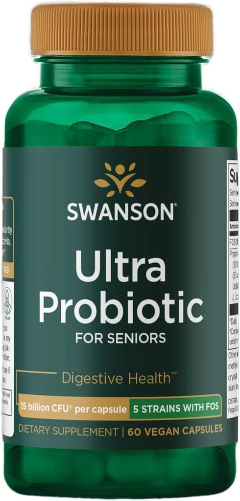 Swanson Ultra Probiotisk til seniorer 30 milliarder Cfu 60 Veg kapsler