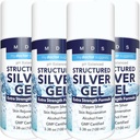 Kolloid sølv gel ekstra styrke - 35ppm aktiverede kolloid sølv gel for maksimal potens - Lavet i USA - struktureret formel i en praktisk 4 pakke