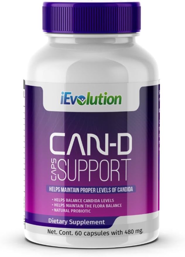 Can- D Caps Advanced Candida Control Supplement: Immun & fordøjelsessystem support med naturlig hvidløg, Cats Claw, Ingefær, Calcium & Magnesium - Fungicide & sundhed forbedring Formel