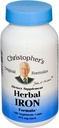Christopher 's Original Formulas Herbal Iron Formel, Natural Iron Support, 450 mg, 100 vegetariske kapsler