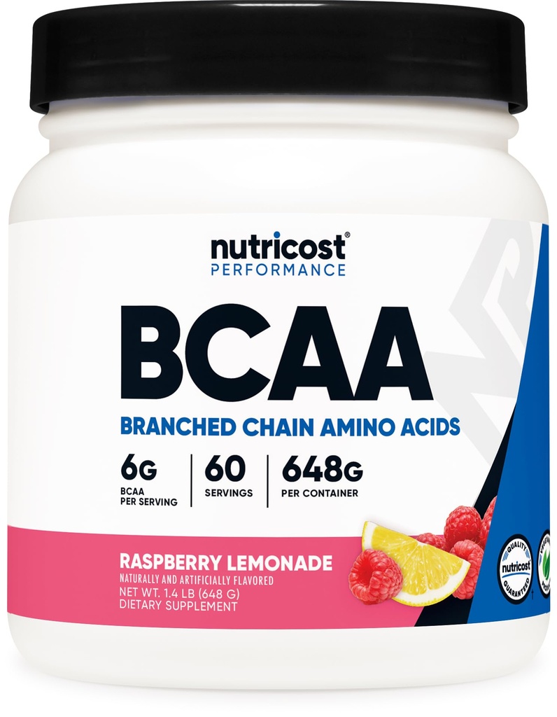 Nutricost BCAA pulver (Raspberry Lemonade, 60 Servere) - Optimal 2: 1: 1 Ratio