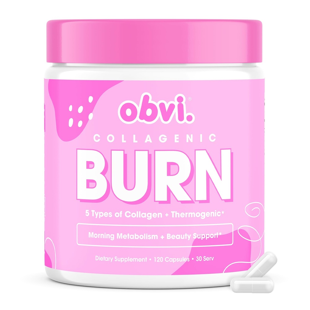 Obvi Collagenic Burn Mex124; Collagen Peptid Supplement med grøn te Extract Mex124; 30 Servere (120 kapsler)