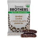 Bearded Brothers Organic Protein Bars, Dark Chocolate (10 Pack) - 11g Plant Based Protein Gluten Free Vegan, Non- GMO sunde snacks for voksne God kilde til fibre