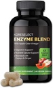 17 Enzyme Blend til fordøjelig Gut Health Support, immunsupport, Bloating & Gas Relief, Nutrient Absorption, med Apple Cider Vincils, Ingefær, Papaya - 60 kapsler