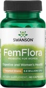 Swanson FemFlora - Feminin Probiotisk tillæg Support Flora of The Mouth, GI Tract og Vagina - Probiotika til kvinder med 9 milliarder CFU Per Capsule - (60 kapsler)