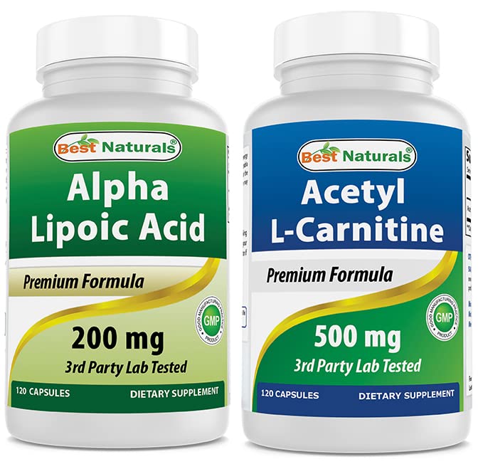 Bedste Naturals Alpha Lipoic Acid 200 Mg & Acetyl L- Carnitin 500 Mg