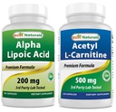 Bedste Naturals Alpha Lipoic Acid 200 Mg & Acetyl L- Carnitin 500 Mg
