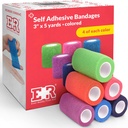 Nogensinde klar førstehjælp Self vedhæftede kohesive Bands 3 "x 5 Yards - 24 Greve, Rainbow farver