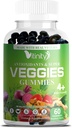 VITINITY Made with Real Super Veggies Delicious Gummy Supplement, Mænd, Kvinder & Børn (60 Chews), 30 Veggies, Urter, Frugt og Grøntsager Vitaminer, Non- GMO, Pectin- baseret, Gluten- Free, No More Pills (30 Day Supply)