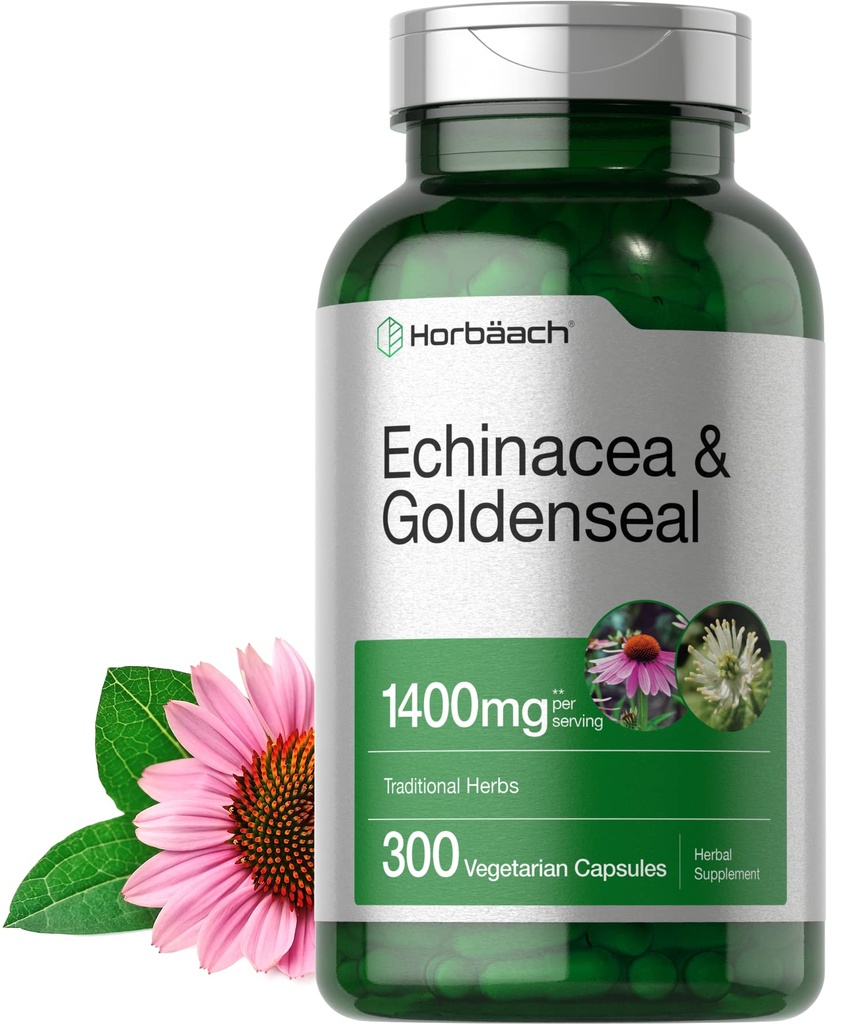 Horbäach Echinacea Goldenseal Kapsler 124; 1400mg