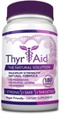 ThyrAid - Thyroid Supplement - Jod, Kelp, Ashwagandha - Vegan - 1 flaske (3 måneders forsyning, 180 kapsler)