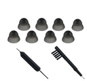 Hearing Aid Ear Domes Rengøringsværktøj Hørehjælp Luk Domer for Genopretning Sikker Fit Style RIC RITE og Open Fit BTE Hearing Forstærker med Børst Cleaner Means størrelse 8PCS)