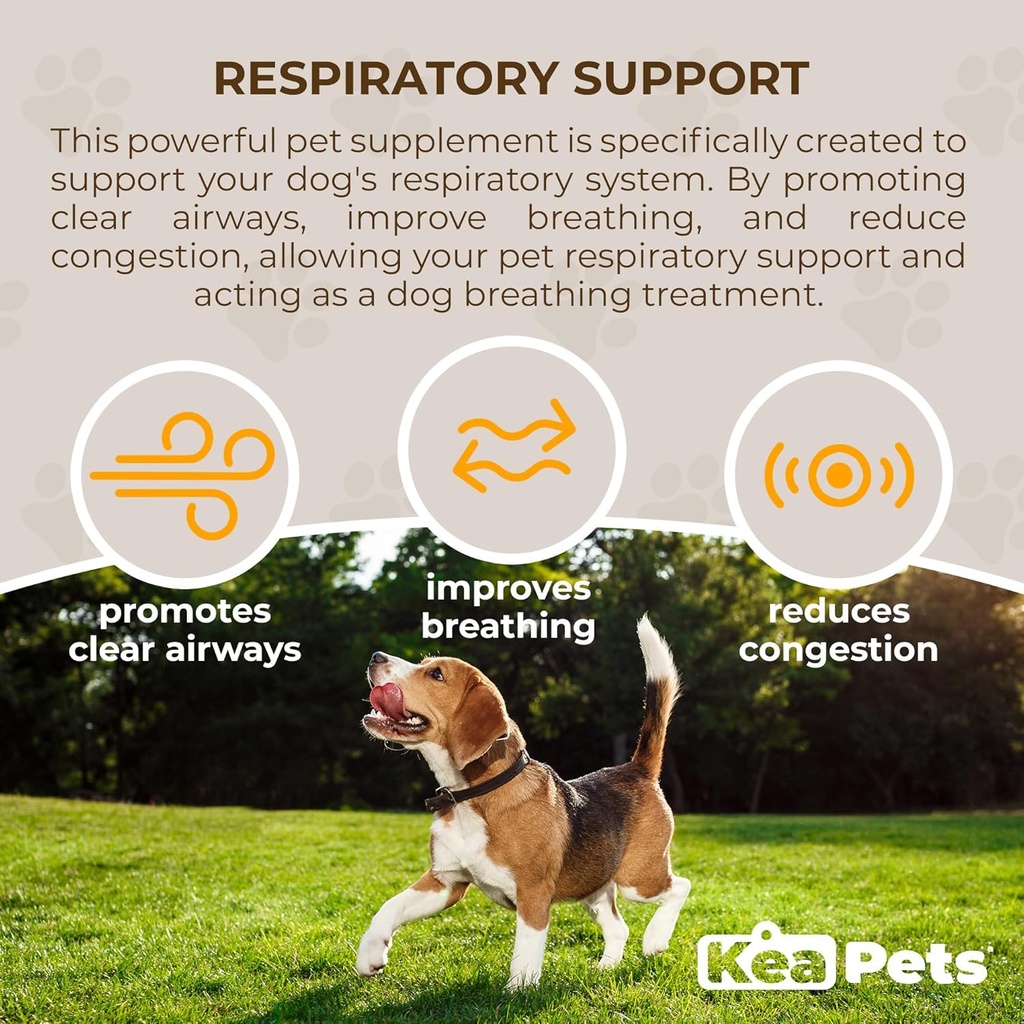 Doggie Conditions Pet Respiratory Support A Natural Dog Supplement til Optimal Hund vejrtrækning, Clear Sinuses, Hoste, Nysen og Congestion Relief for Hunde