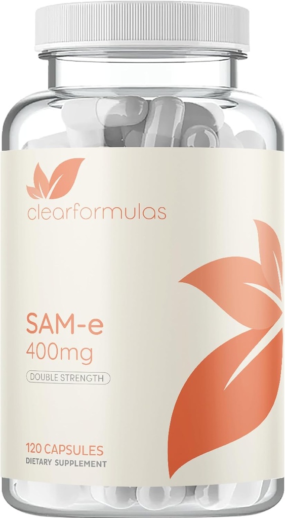 Bioactive SAM- e 400mg - High Strength SAM- e Supplement med Biologisk Aktiv S, S Form for lever og mood Support - Vegan Non- GMO Konserveringsfri - Lavet i USA (120 Servere)