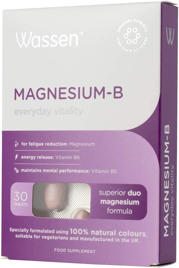 Wassen Magnesium B 30 tabletter af Wassen International