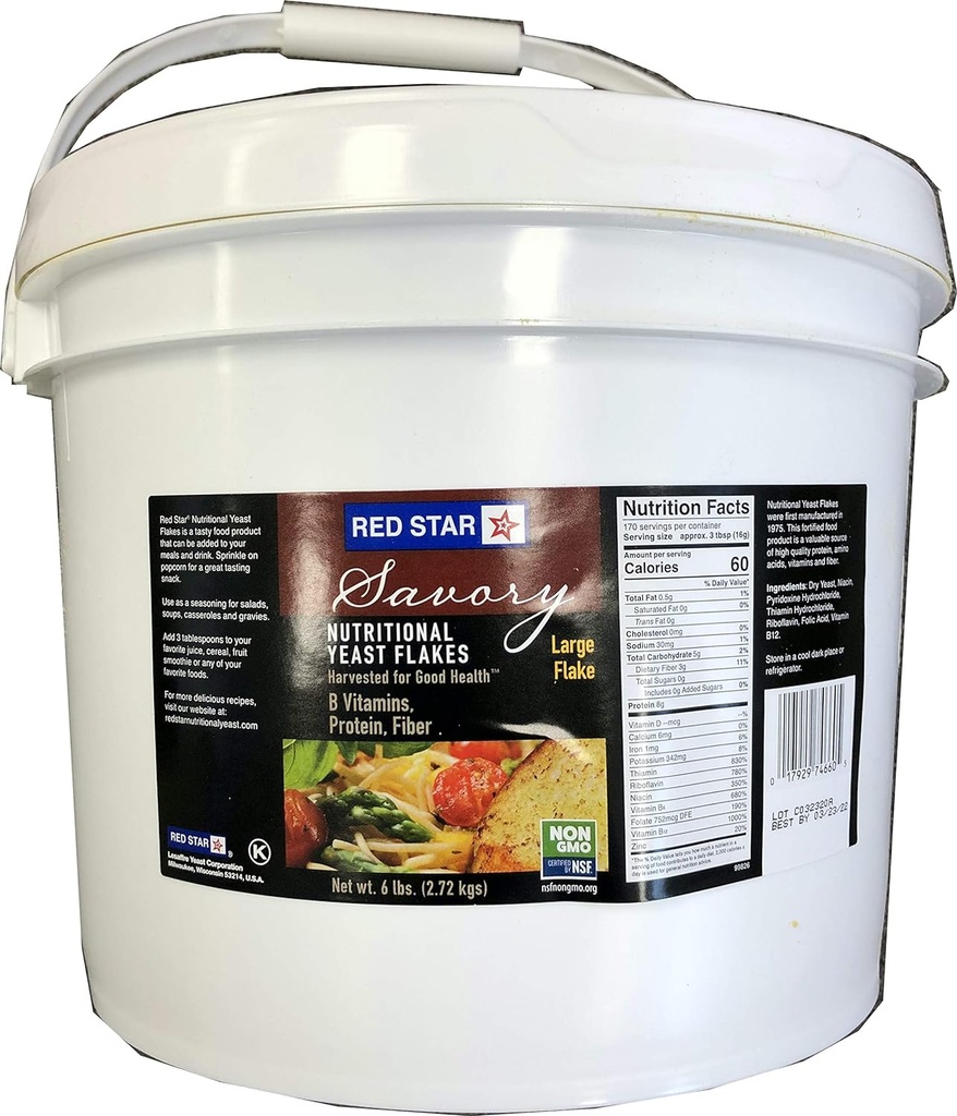 RED STAR Nutritional Large Gær Flake, 6 Pund