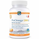 Nordic Naturals ProOmega 2000 Jr., Strawberry Flavor - 60 Soft Gels - 1120 mg Omega-3 - Ultra Potent Fish Oil - EPA & DHA - fremmer hjerne, hjerte, og immunforsvar - non-GMO - 30 Serveringer