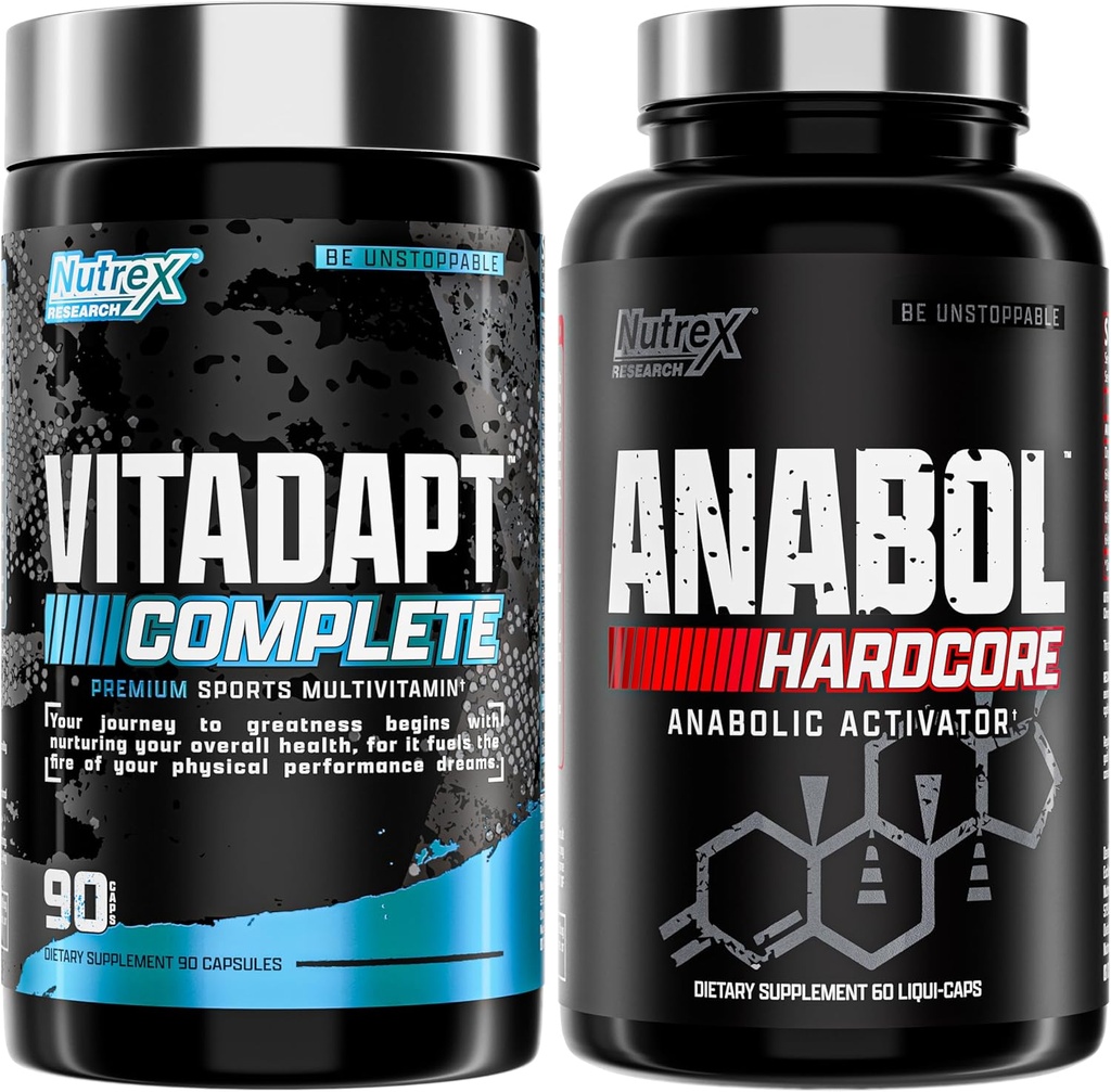 Nutrex Research Anabol Hardcore & Vitadjustment Complete Sports Multivitamin med KSM- 66 Ashwagandha