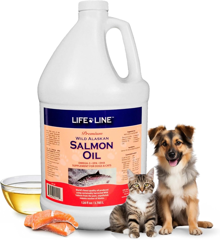 Life Line Wild Alaskan Salmon Oil for Dogs & Cats