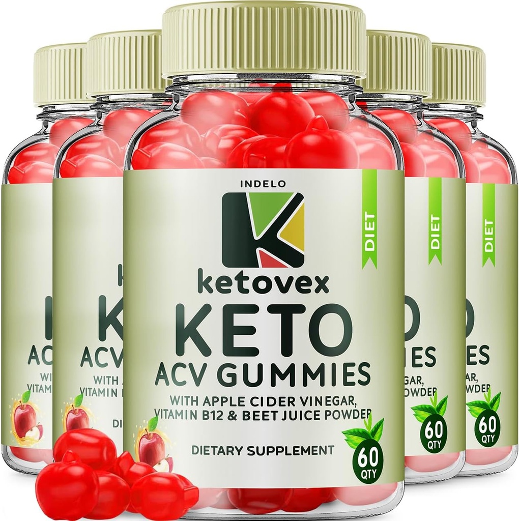 (5 Pack) Ketovex Ketovex BHB Gummies Advanced Formel, Ketovex BHB Weight Management ACV Gummies Anmeldelser, Ketovex ACV Ketovex Vex BHB Gummitas Ketosis, Ketovex Gummies, B12 (300 Gummies)