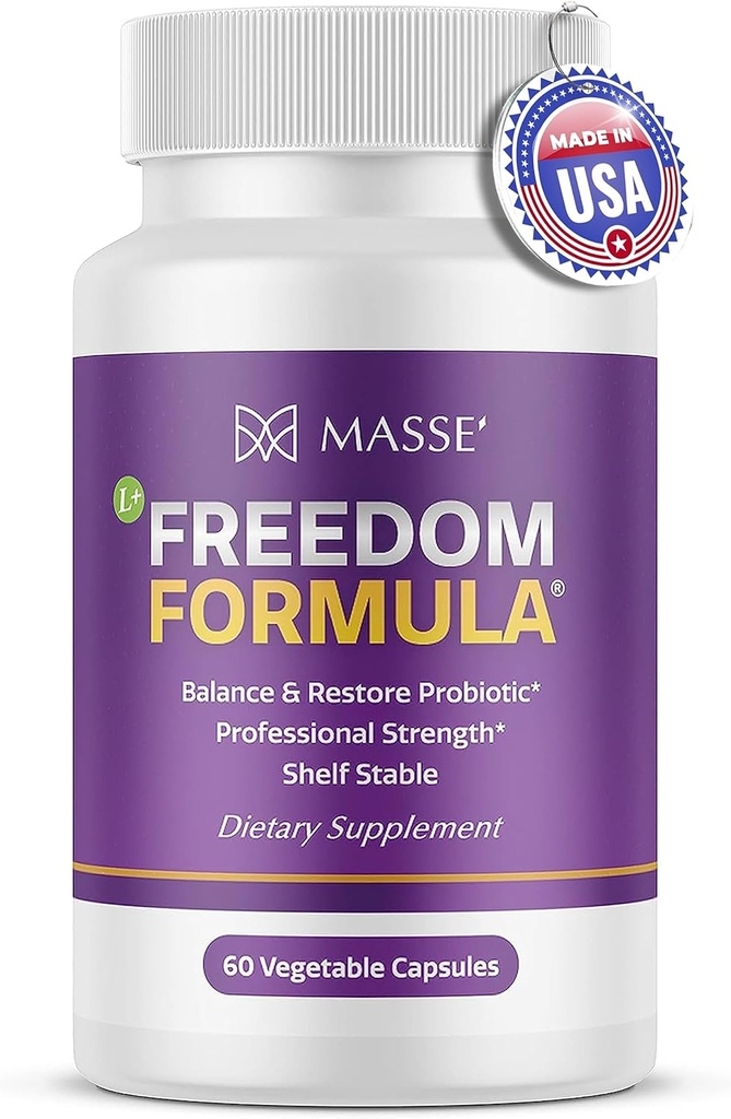 Candida Freedom Massey Medicinals Colon Cleanse Pills - Udarbejdet fordøjelsesmiddel til livende - Gut Health Probiotic Complex - 60 kapsler