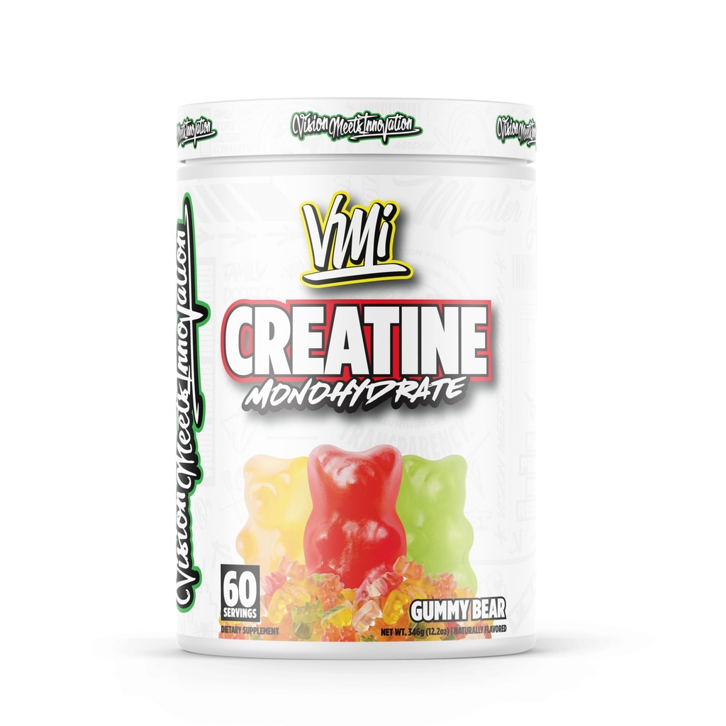 VMI Sports Creatin Monohydrat Powder Muscle Mass - Strength - Strength - Power Note 124; 5 Bedste pr Servering (60 Servering, Gummy Bear)