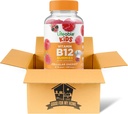 Vitamin B12 Gummies Bundle. Inkluderer en flaske 90 ct Lifeable Kids Vitamin B12 Gummies. Kosttilskud, Gluten Free, Non Gmo, og Chewable B12 Vitamin Gummies. Kommer med en Good For My Home Box!