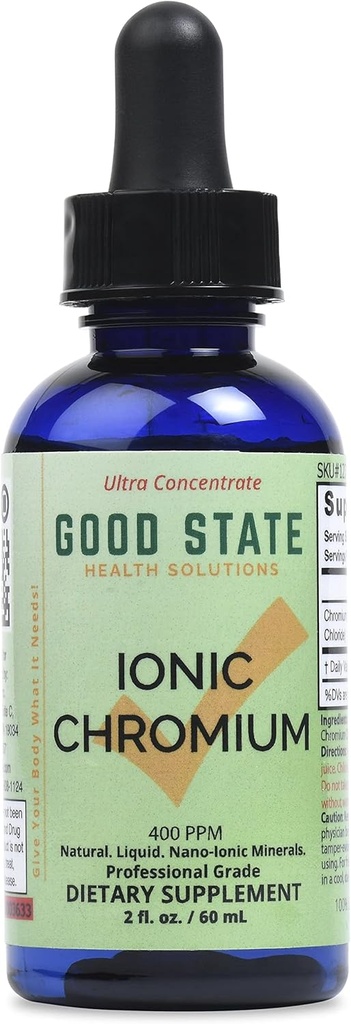 God state flydende ioniske krom Ultra koncentrat - 10 dråber svarende til 200 mcg - 100 Servere pr flaske