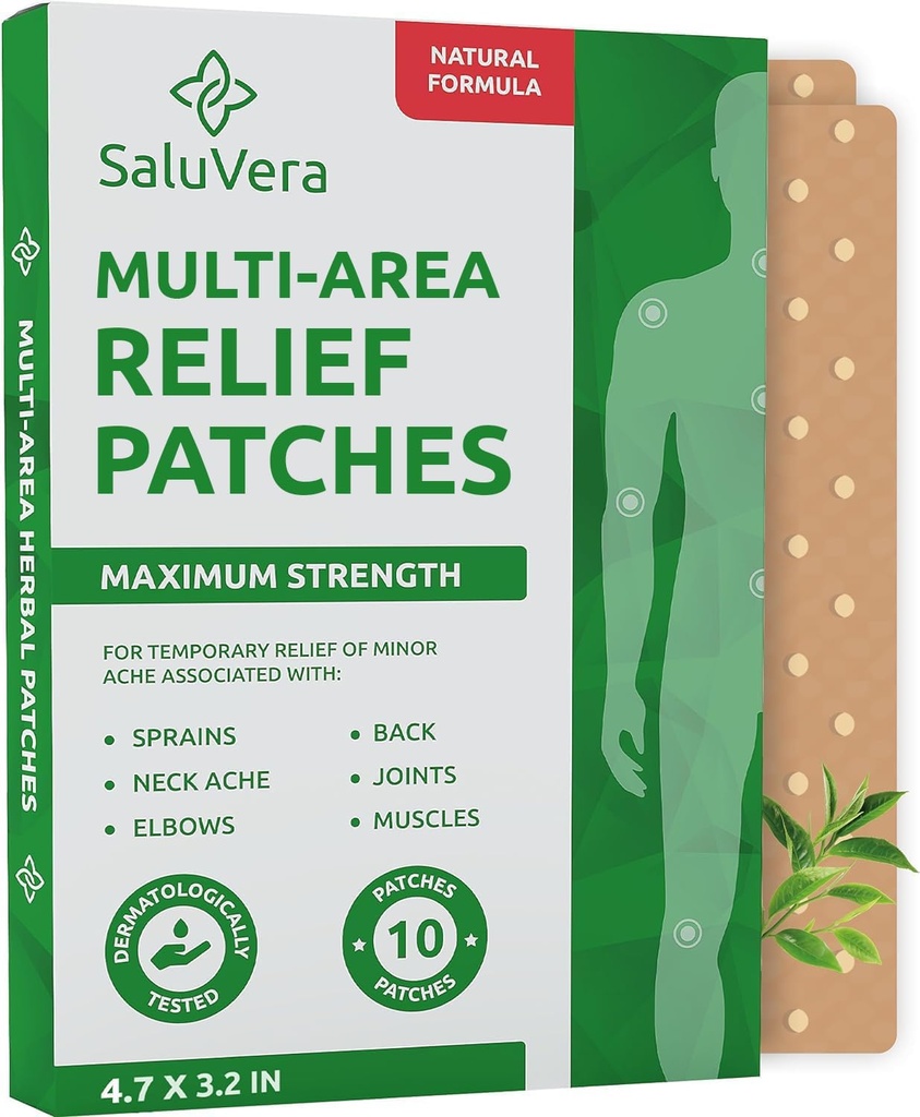Patches - Ekstra store varme Patches - Maksimal styrke naturlige muskel & fælles Relief Tilbage Patches - Fast- Fungerende, blid på huden, Hot Patches for back, Skulder, Neck, Knee & Foot, 10 Pack (L)