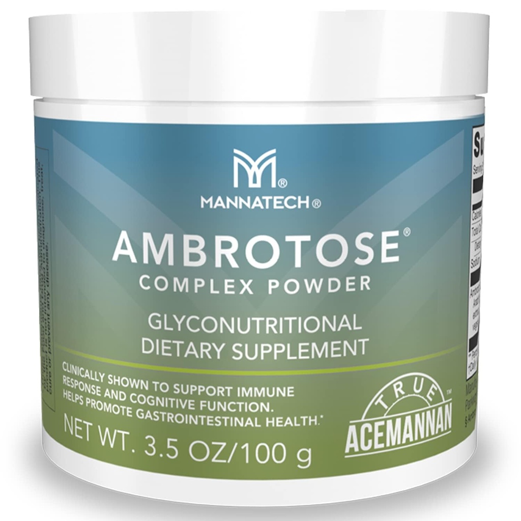 Mannatech Ambrotose Complex immunsupport supplement, understøtter Cell- to- Cell Communication og en sund immunforsvar, med Manapol pulver - 100% Aloe Vera Supplement 25 dages forsyning