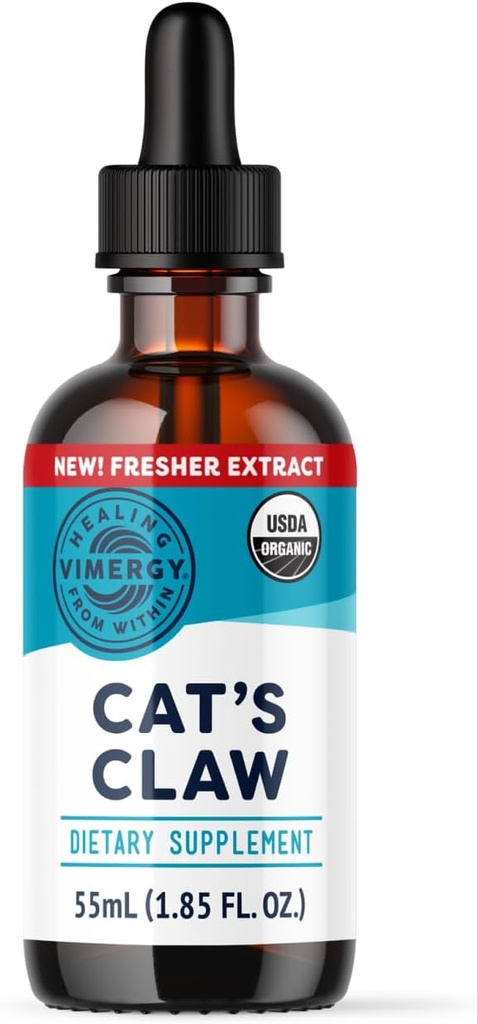 Vimergy Organic Cat 's Claw Liquid - Giver Antioxidant Support * - Fordele immunsystemet * - Økologisk, Vegan, Gluten- Free, Non- GMO - 30 Servering (55 ml)